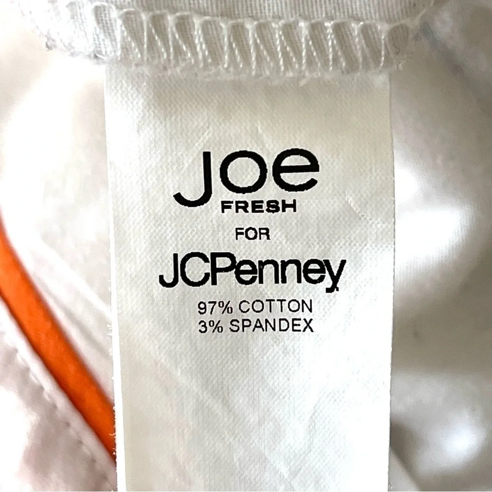 Joe Fresh Woman White Black Stripe Pants Size 12